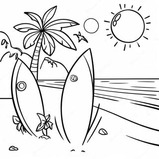 Sloneczna Plaza Z Surferami 108826 45679