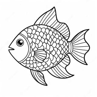 Kolorowanka Teczowej Rybki Z Blyszczacymi Luskami 109008-45826