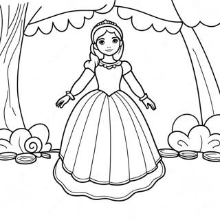 Mal W Zaczarowanej Sukni Strona Do Kolorowania 109108 45959