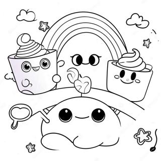 Usmiechnieci Fioletowi Przyjaciele Teczy Strona Do Kolorowania 109189-46031