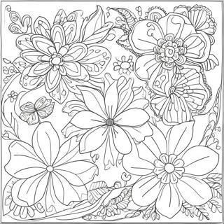 Kolorowanka Z Fantazyjnymi Wzorami Kwiatow 109369-46171
