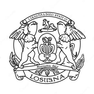 Kolorowanka Z Flaga Stanu Luizjana 109672-46396