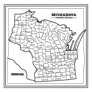 Kolorowanka Z Konturem Stanu Minnesota 110598-47116