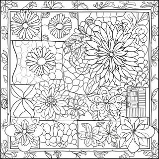 Kolorowa Strona Do Kolorowania Z Patchworkowa Koldra 110985-47443