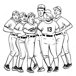 Urocza Kolorowanka Z Druzyna Softball 111064-47509