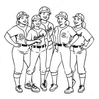 Urocza Kolorowanka Z Druzyna Softball 111064-47510