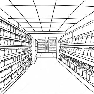 Scena Aisle W Sklepie Target Kolorowanka 111399-47769