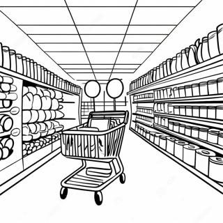 Scena Aisle W Sklepie Target Kolorowanka 111399-47770