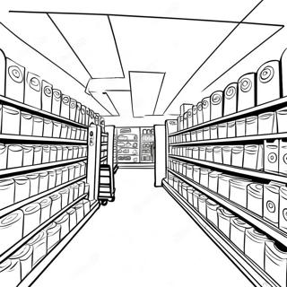 Scena Aisle W Sklepie Target Kolorowanka 111399-47771