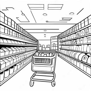 Scena Aisle W Sklepie Target Kolorowanka 111399-47772