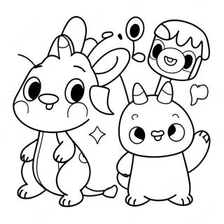 Kolorowanka Z Uroczymi Stworzeniami Word Party 111606-47933