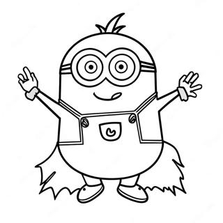 Kolorowanka Z Halloweenowym Minionkiem 111627-47937