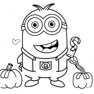 Kolorowanka Z Halloweenowym Minionkiem 111627-47939