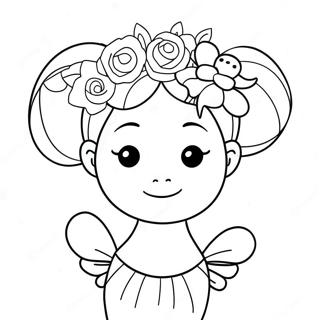 Urocza Baletnica Z Kwiatowa Korona Strona Do Kolorowania 11167-2582