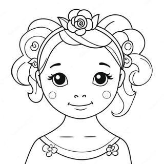 Urocza Baletnica Z Kwiatowa Korona Strona Do Kolorowania 11167-2584