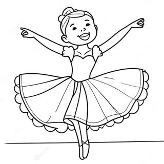 Radosna Baletnica W Piruecie Strona Do Kolorowania 11168-2203