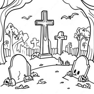 Kolorowanka Z Nawiedzonym Cmentarzem 111885 48145
