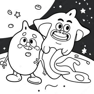 Kolorowanka Z Renem I Stimpy W Kosmosie 112833-48889