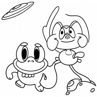 Kolorowanka Z Renem I Stimpy W Kosmosie 112833-49009