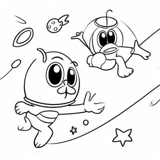 Kolorowanka Z Renem I Stimpy W Kosmosie 112833-49012