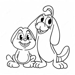 Kolorowanka Z Renem I Stimpy W Scenie Z Kreskowki 112834-49014