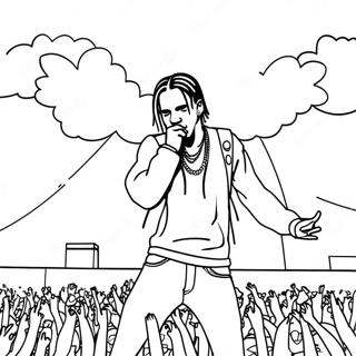 Travis Scott Na Koncercie Kolorowanka 113193-49292