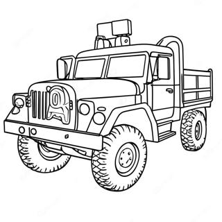 Kolorowanka Z Militarna Ciezarowka Wojskowa 113346-49402