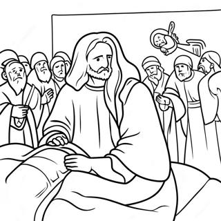 Kolorowanka Jezus Uzdrawiajacy Chorych 114223-50094