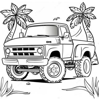 Podniesiony Ford Truck Kolorowanki