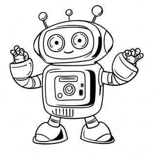 Zabawny Robot Tanczacy Kolorowanka 11429-1454