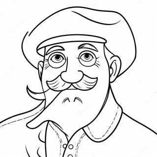 Kolorowanka Z Zabawnym Tata Z Wasami 114350-50187