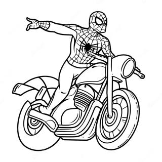 Motocykl Spidermana Kolorowanki