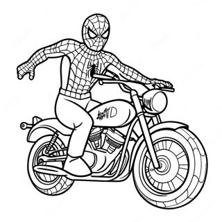 Kolorowanka Spidermana W Superbohaterskiej Przygodzie Motocyklem 114376-50210