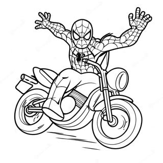 Motocykl Spidermana Kolorowanki