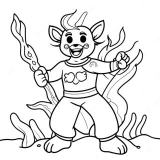 Kolorowanka Akaza Z Plomiennym Tlem 114685 50446