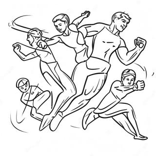 Kolorowanka Olimpijskich Sportowcow W Akcji 115407-51003