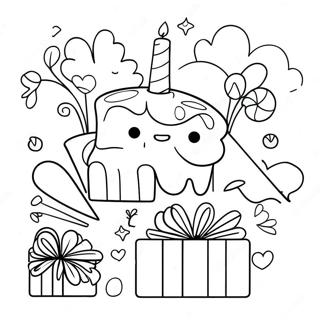 Urocze Prezenty Urodzinowe Strona Do Kolorowania 115590-51153