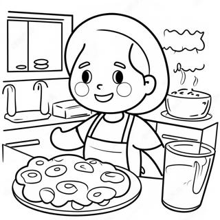 Kolorowanka Nany Piekacej Ciasteczka 115948 51427