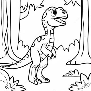 Straszny Welociraptor W Lesie Kolorowanka 116181-51605