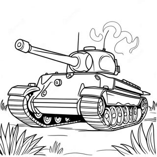 Kolorowanka Vintage Czolgu Z Ii Wojny Swiatowej 116415-51785