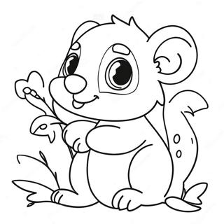 Przyjazny Opos Z Kwiatami Kolorowanka 117443 52745