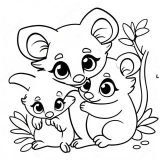 Urocza Rodzina Oposow Kolorowanka 117444 52750