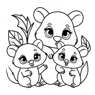 Urocza Rodzina Oposow Kolorowanka 117444 52751