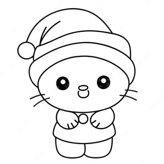 Kolorowanka Z Urocza Hello Kitty W Czapce Mikolaja 118217-53333