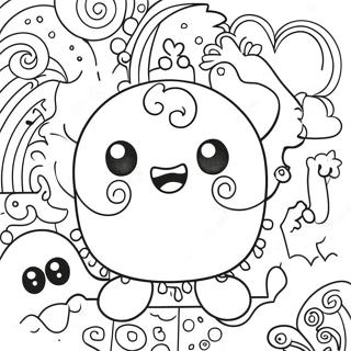 Zabawny Kawaii Potwor Doodle Kolorowanka 118885 53976