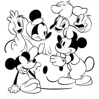 Mickey Mouse Bawiacy Sie Z Przyjaciolmi Kolorowanka 1194-2590