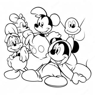 Mickey Mouse Bawiacy Sie Z Przyjaciolmi Kolorowanka 1194-2592