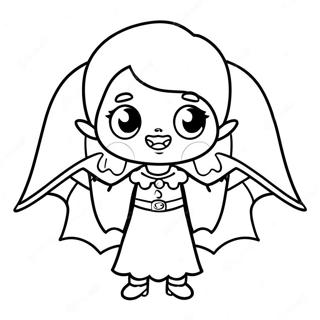 Kolorowanka Z Urocza Dziewczyna Wampirem Z Nietoperzem 119758-54652