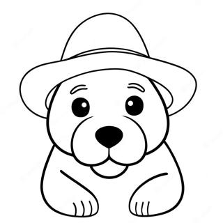 Kolorowanka Z Glupkowatym Psem W Kapeluszu 120044-54873
