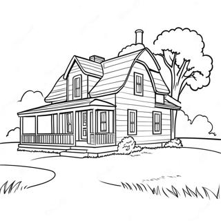 Kolorowanka Z Urokliwym Domem Wiejskim W Alabamie 120072-54901